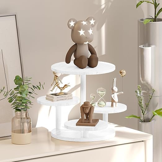 4 Tier Cupcake Stand, Cupcake Tower Stand Cupcakes, Coasters Set of 4 Free, Wooden Dessert Display for Party, Wedding, Birthday, Perfect for Cupcake Stand Wood and Tiered Cake Stand Enthusiasts