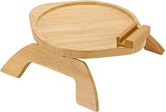 Adjustable Bamboo Sofa Arm Tray Table