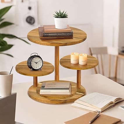 4 Tier Cupcake Stand, Cupcake Tower Stand Cupcakes, Coasters Set of 4 Free, Wooden Dessert Display for Party, Wedding, Birthday, Perfect for Cupcake Stand Wood and Tiered Cake Stand Enthusiasts