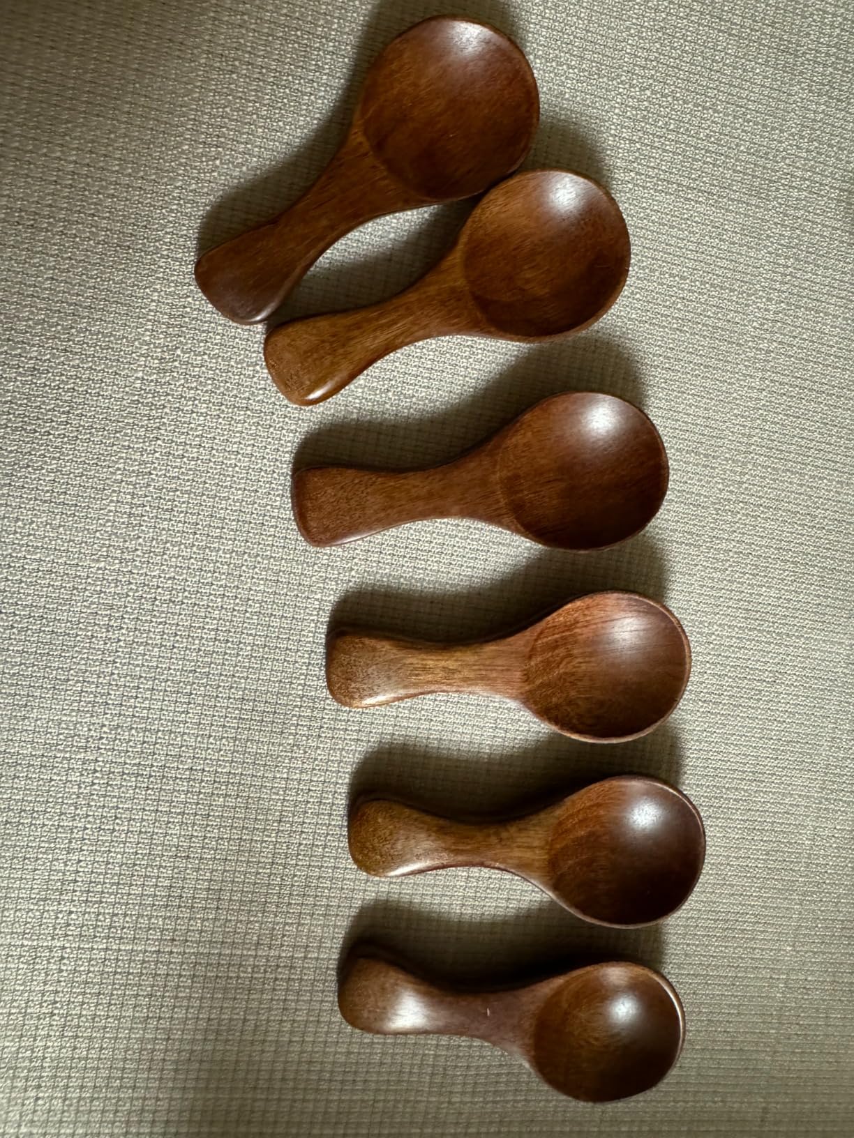 6 pcs Small Wooden Spoons, 4inch Small Wooden Spoons for Honey, Brown Mini Wood Teaspoons for Tiny Eating Ice Cream Jars Spice Condiments Tea Bath Salt Coffee Sugar Jam Mustard Seasoning