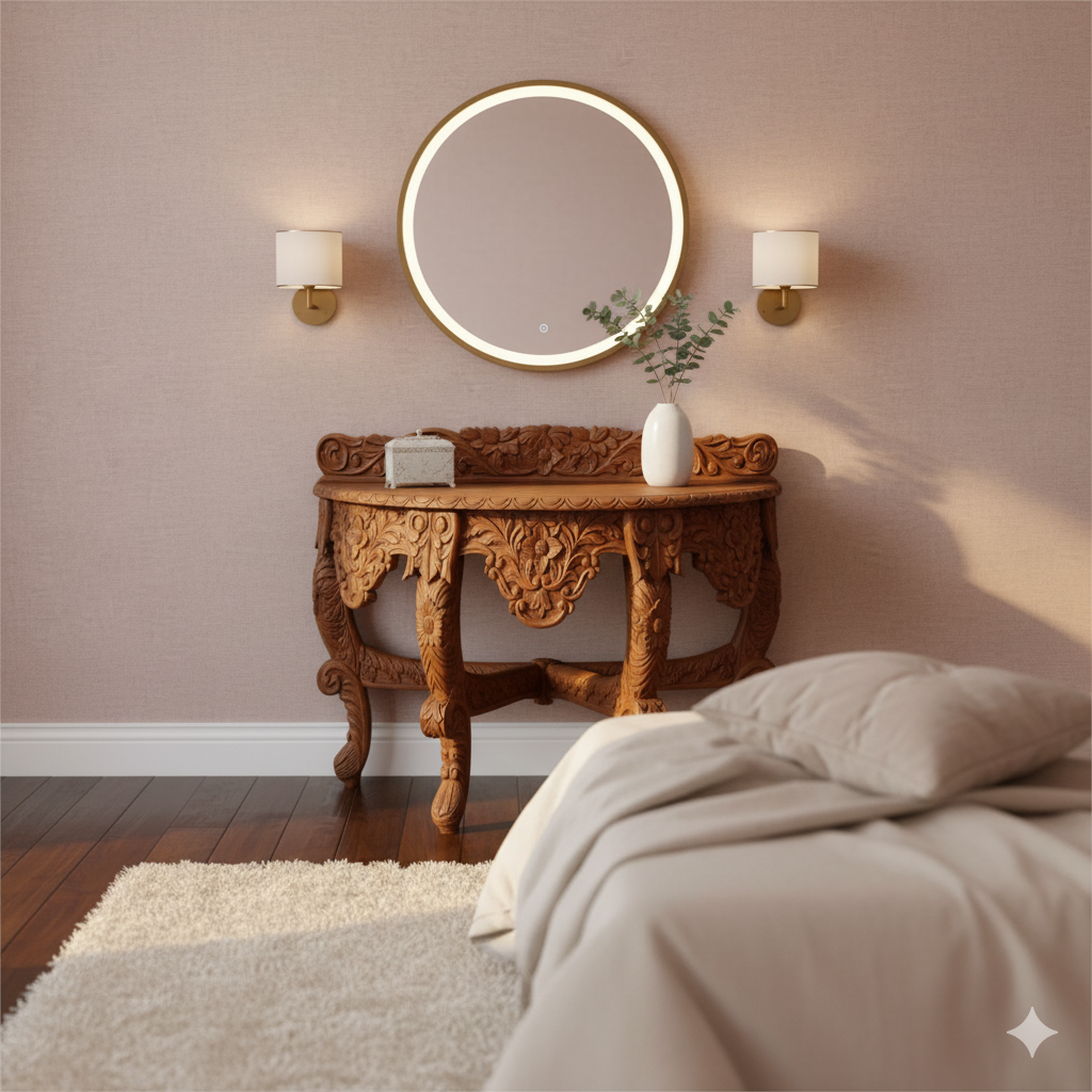 Wooden Handcraved Console Table